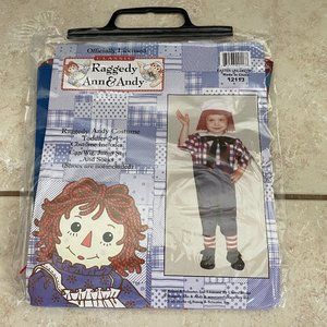 TODDLER RAG RAGGEDY ANDY DOLL HALLOWEEN COSTUME DRESS  SIZE 2-4 NEW